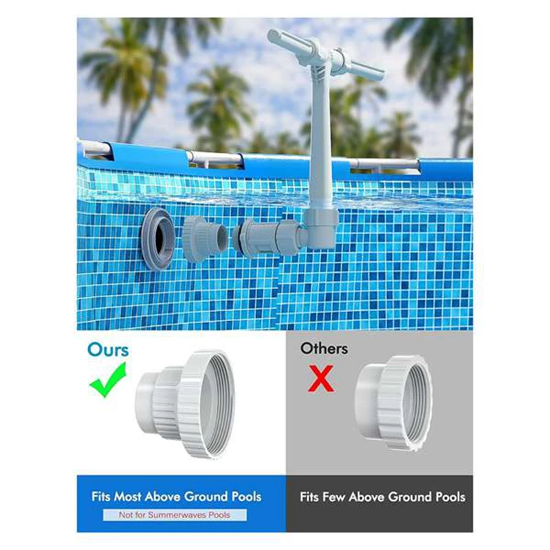 Double Head Swimming Pool Fountain Stand Pool Cooling Sprinkler System With Adjustable Height Pool Sprinkler Fountain Durable