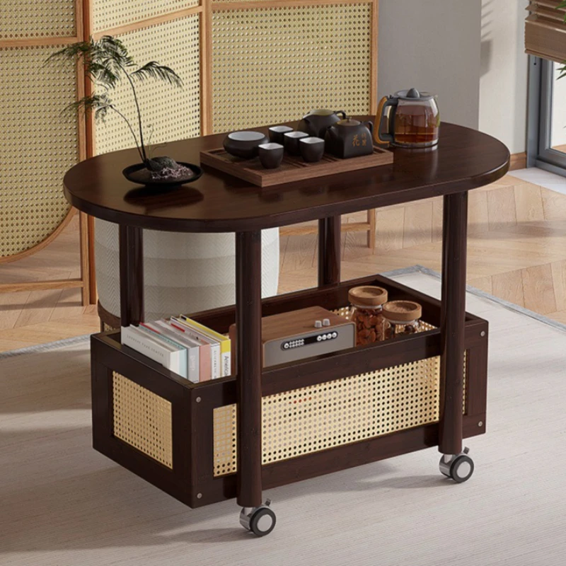 

Новая модель передвижного журнального столика для гостиной, для небольшой квартиры, маленький чайный столик, полка, приставной шкафчик к дивану