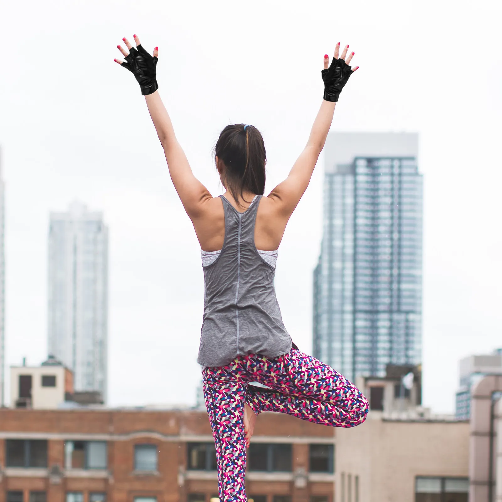 

Перчатки без пальцев для выступлений (мужские и женские) – для танцев, уличных выступлений, Хэллоуина, вождения, велоспорта
