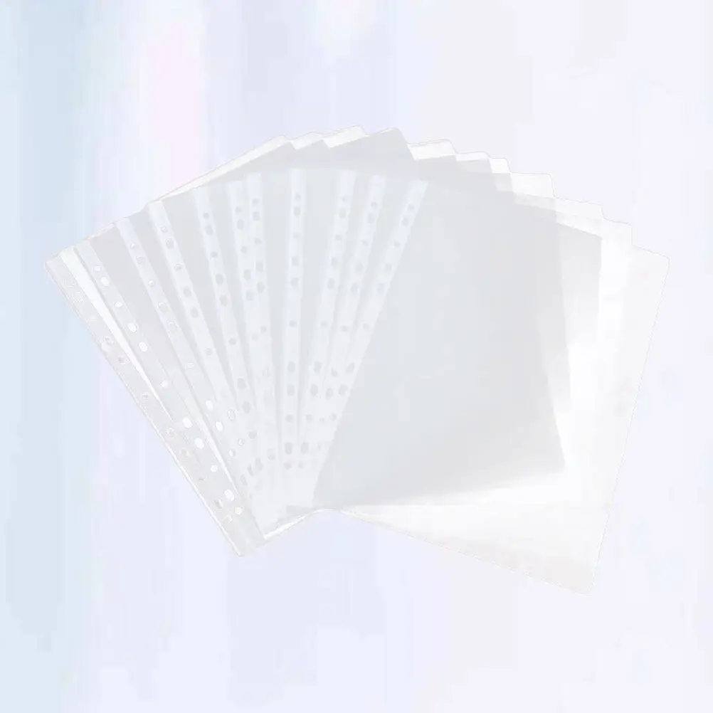 100pcs-clear-sheet-protectors-11-hole-a4-acid-free-paper-covers-eco-friendly-transparent-binder-inserts-for-office-school-home