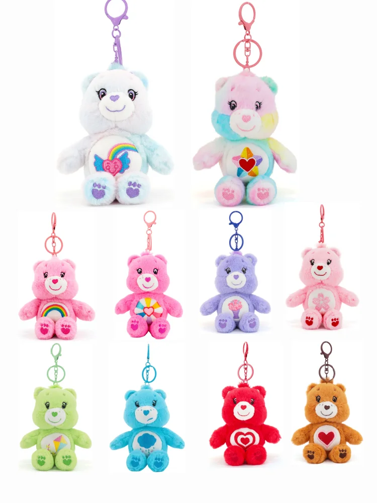 Care Bears Plüsch-Schlüsselanhänger mit Quietschgeräusch, 15 cm, süßer Bärenanhänger für Rucksack, Gepäck, Ornament, Dekoration, Kindergeburtstag, Weihnachtsgeschenk