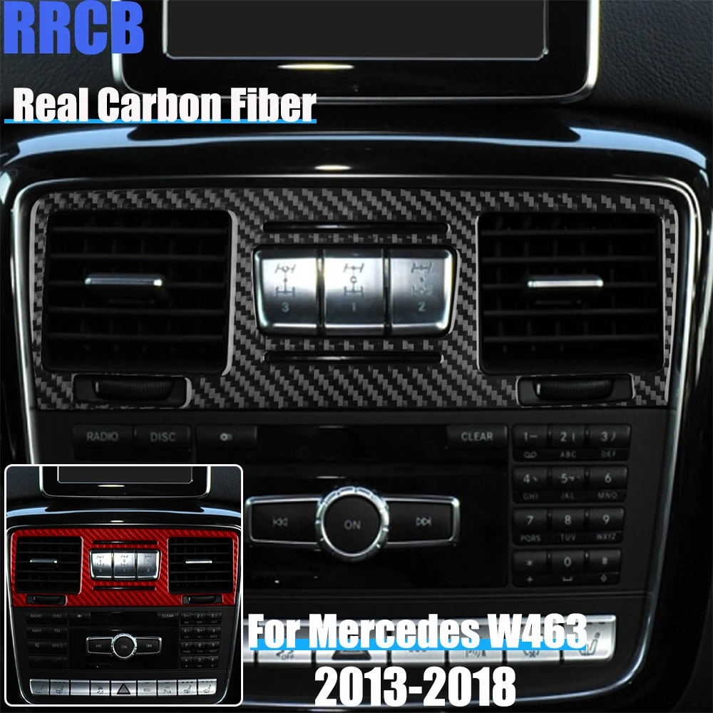 

Real Carbon Fiber Car Accessories Center Air Vent Soft Cover Sticker For Mercedes Benz G Class W463 G500 G63 G65 G350d 2013-2018