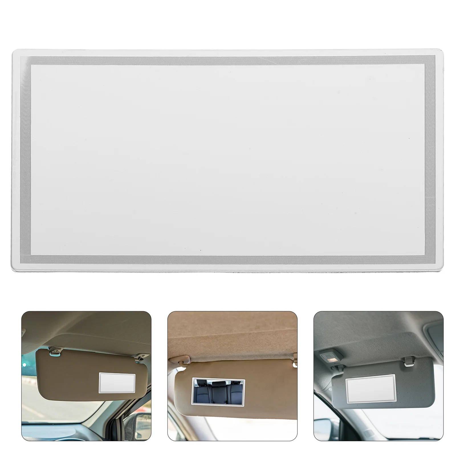 

Universal Car Visor Vanity Mirror Stainless Steel Mirror for Vehicle Interior Sunshade with Clear Reflection and