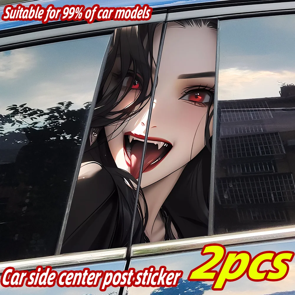

Vampire Girl Car Stickers Waterproof Auto B Pillar Decor Cover Scratches Durable Car Doors Pillar Vinyl Decals Vehicle Decors