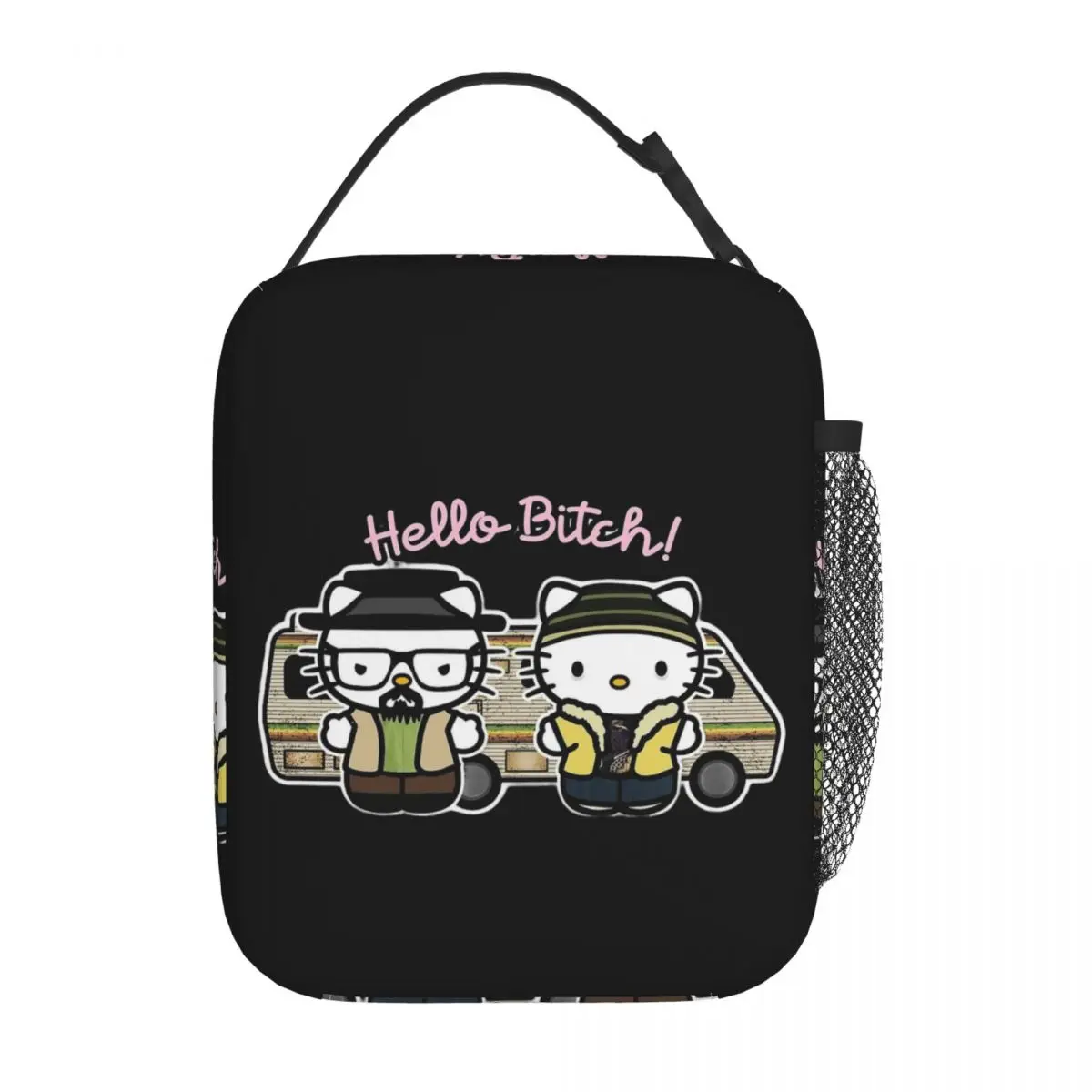 Hello Jesse Breaking Bad Insulated Lunch Bags Thermal Lunch Container Kitty Cartoon Tote Lunch Box Men Women Beach Travel