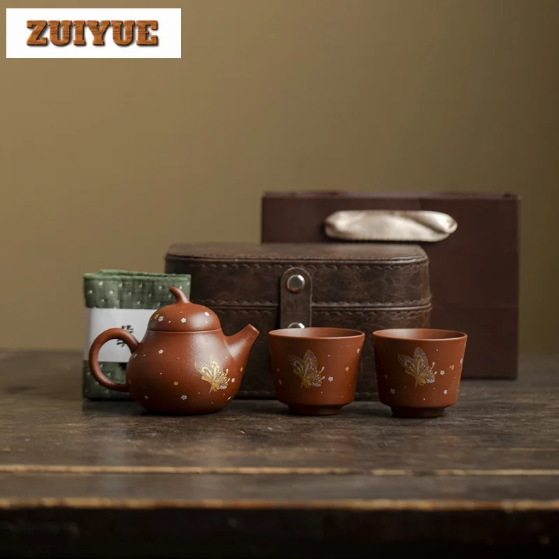

Чайный сервиз Zhu Mud Purple Clay, полный набор, роскошный набор для чайной церемонии, набор чайных чашек и чайных чашек, китайский чайный сервиз, коллекция оборудования
