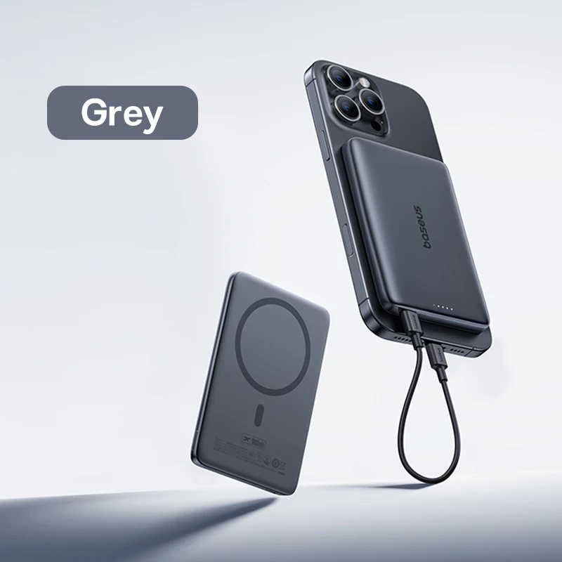 【CCC】Baseus 10000 mAh magnetische powerbank 15 W draadloze PD 27 W bedraad snel USB-C/iP-kabel opladen voor iPhone 17 Samsung Xiaomi