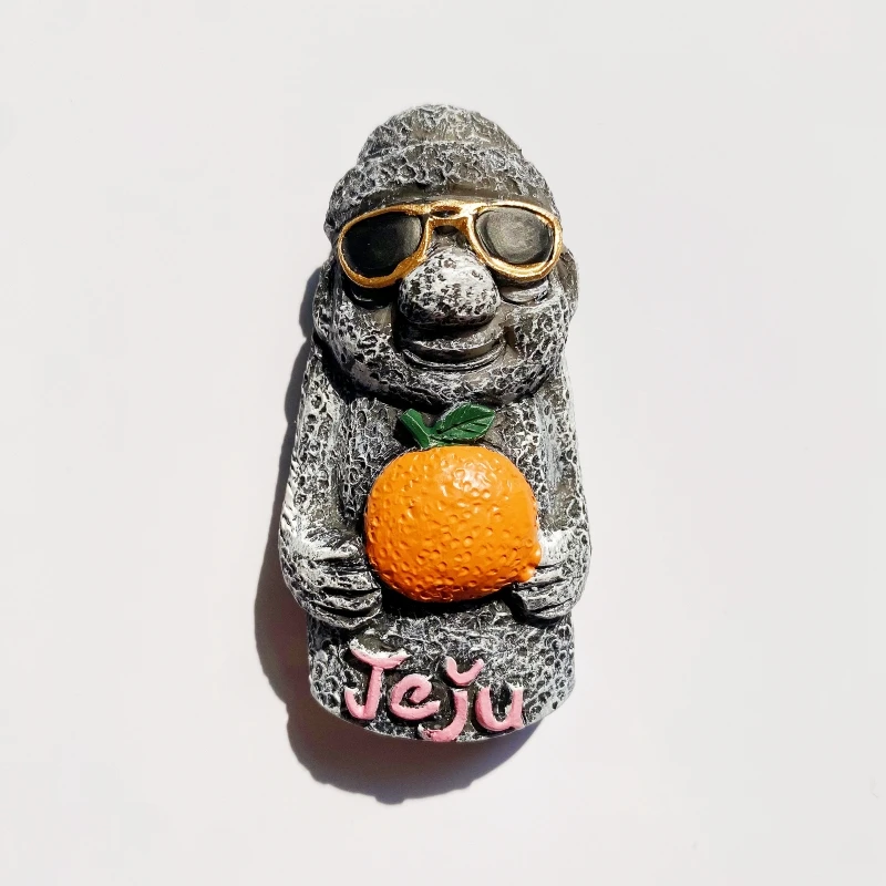 كوريا الجنوبية، جزيرة جيجو، حجر الجد، تذكار سياحي، لوحة ثلاثية الأبعاد، ديكور معلق، ملصق ثلاجة مغناطيسي #1