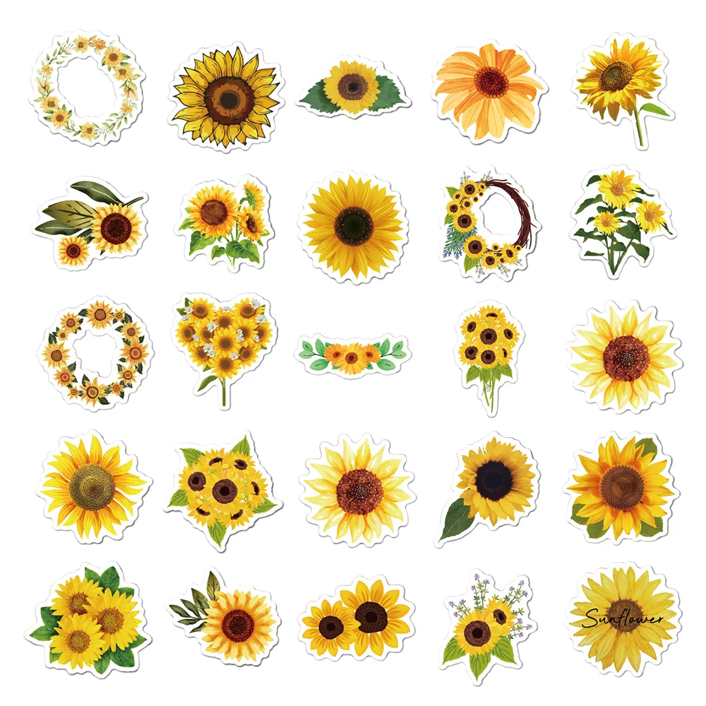 10/30/50PCS You Are My Sunshine Sunflower Cartoon Graffiti Stickers Laptop Luggage Scrapbook Diary Phone Guitar Sticker Kid Toy