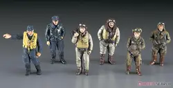 Hasegawa 1/48 WW.II Pilot Figure Set (Japanese German U.S/British Pilot Figures)