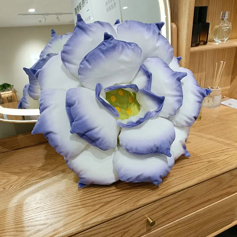 Lotus Succulent 3D Simulation Pillow, Living Room Sofa Cushion, Bay Window Decoration Ornament, Fun Plant Plush Doll Girl Gift - view 6