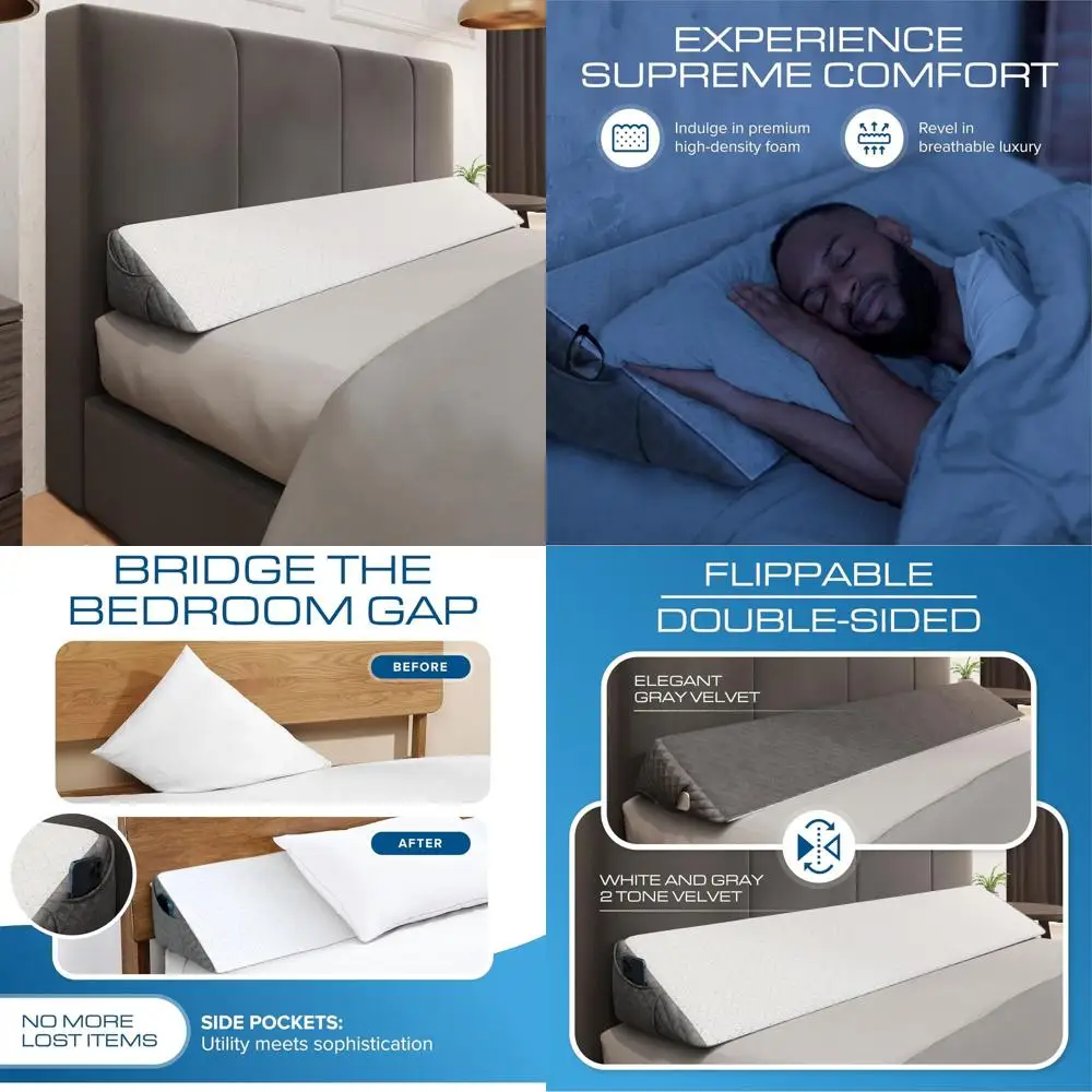 

Modern Headboard Gap Pillow - Stylish Filling for Mattress and Headboard Space