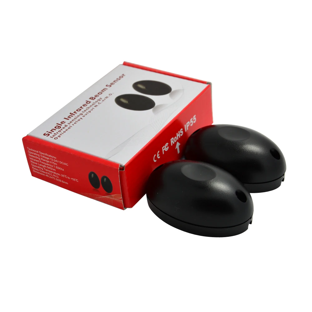 

2Pcs 12~24Vdc Wire Infrared Beam Sensor Outdoor Waterproof NC/NO Relay Signal Optional Intruder Alarm Blocking Switch