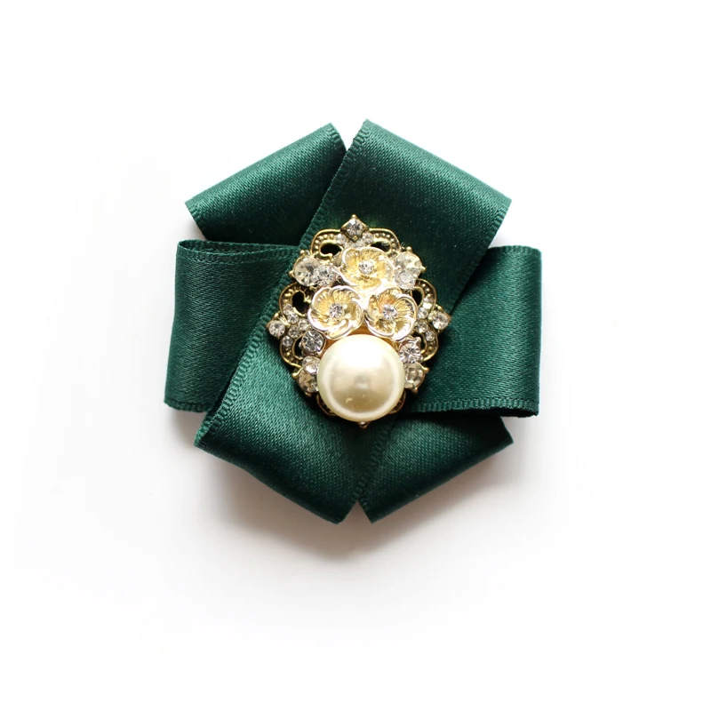 coat brooch Women's beads accessory fabric corsage flower stamen Korean sweet big temperament vintage pin