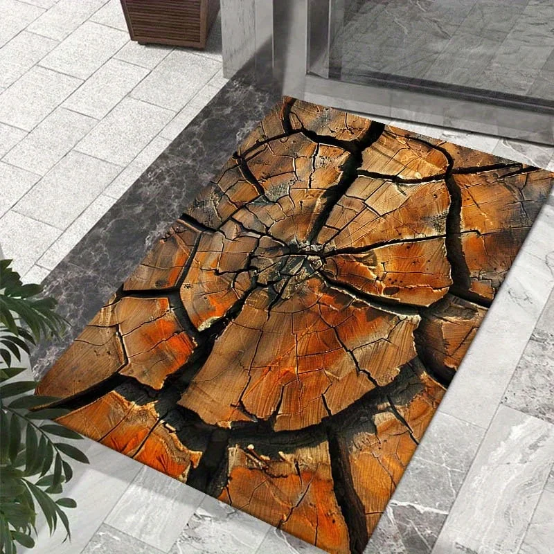 Classic Wood Grain Area Rug, for Living Room, Bedroom, Inn Decor, Suitable for Bathroom, Kitchen & Hallway