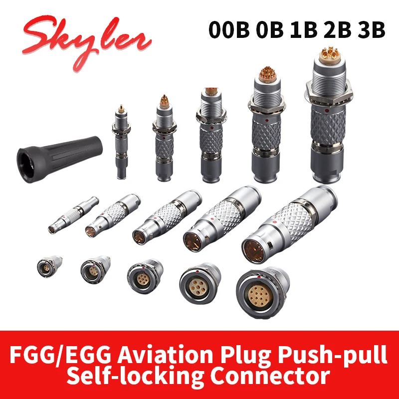 Compatible REMO 1B EGG FGG Metal Aviation Plug Push-pull Self-locking 00B 0B 2B 3B 2/3/4/5/6/7/8 Pin Signal Reception Connector