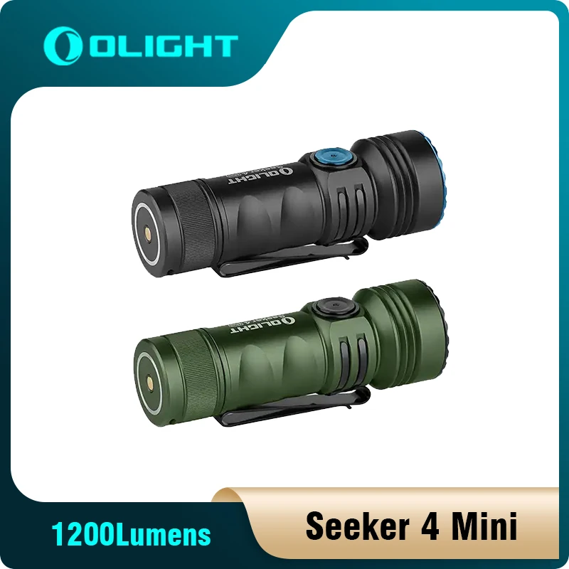 Olight Seeker 4 Mini Torch 1200 Lumens Lamp Magnetic Rechargeable LED EDC Flashlight with UV Light Built-in Battery