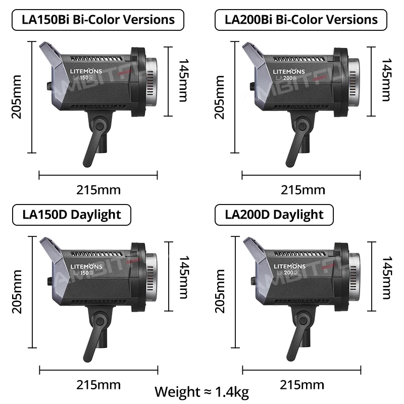 Godox 190W LA150D LA150BI 230W LA200D LA200BI LCD Panel LED Video Light Continuous Output +APP Control Bowens Mount Studio Light