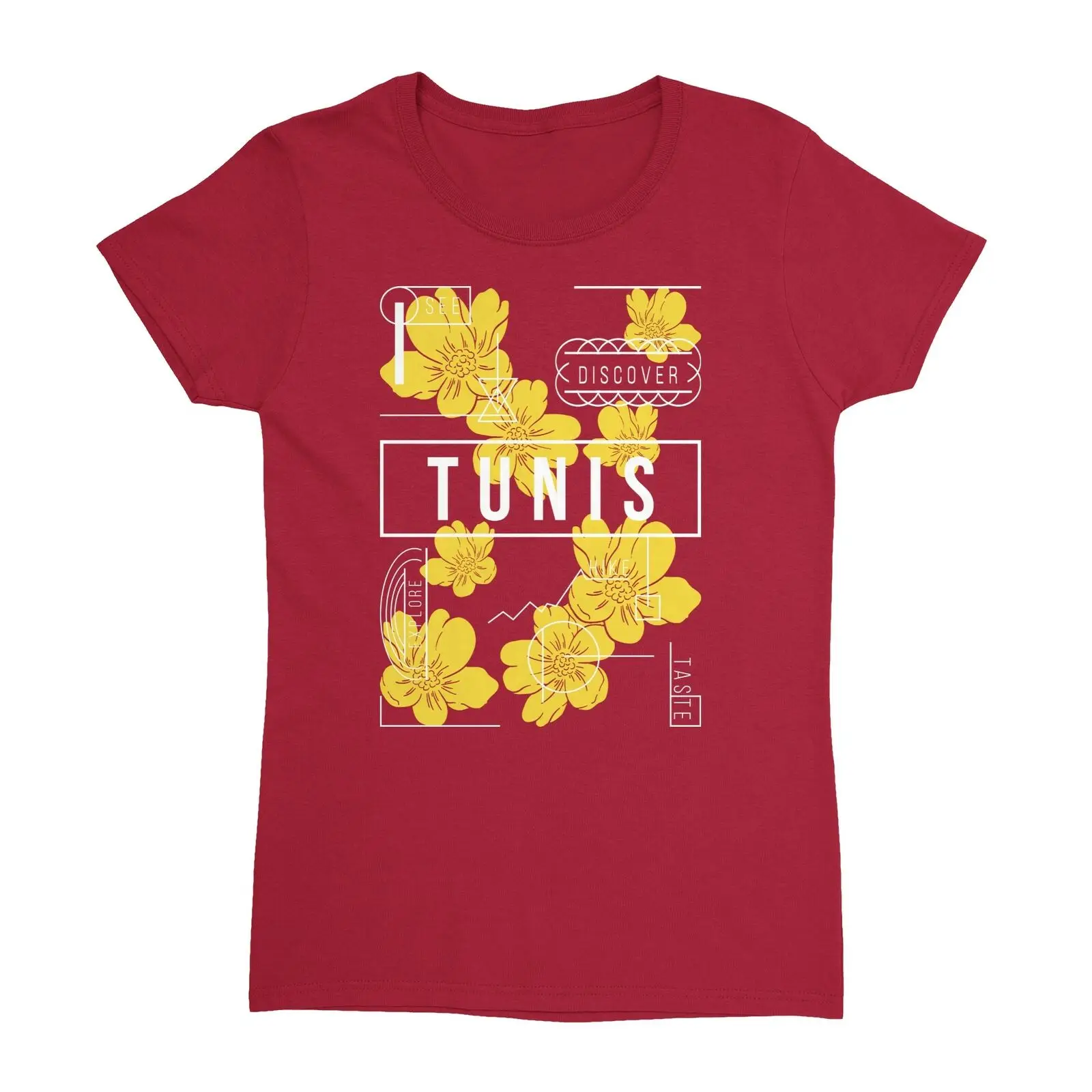 Discover The Beauties Of Tunis Taste Hike Gift Ladies' Crewneck T-Shirt