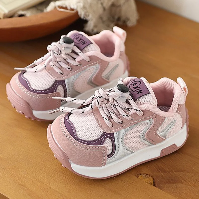 

2026 Fashion Sport Shoes For Children PU Leather Kid's Sneakers Ergonomics Anti-slippery Running Footwear For Boys Girls