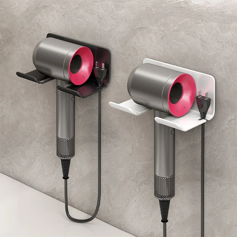 حامل مجفف الشعر ذاتي اللصق على الحائط لـ Dyson Laifen Xiaomi مجفف الشعر حامل اليد الحرة مهد رف الحمام بدون حفر
