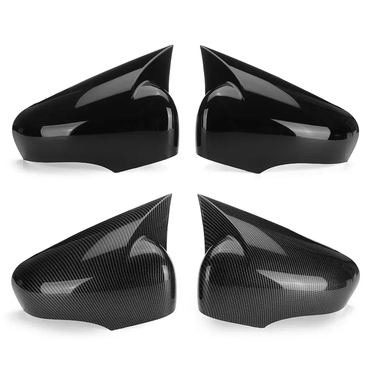 2PCS Rearview Mirror Cover For Renault For Clio 4 MK4 2012-2019 Pair Rear View Mirror Cap Cover Direct Add-On Left & Right