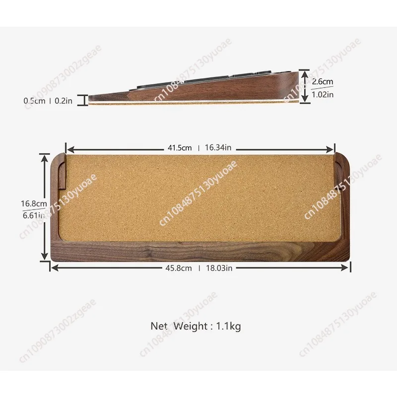 Ergonomic Computer Wooden Desktop Shelf for Comfortable Keyboard Trays