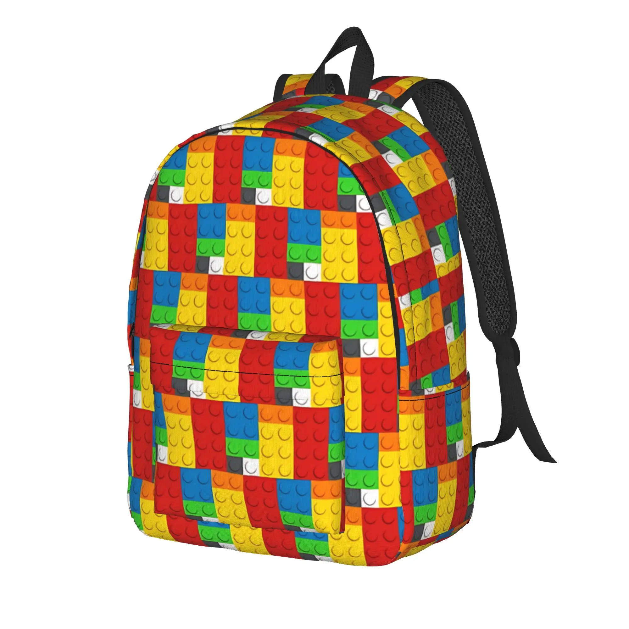 Master Building Blocks Teenage Backpack Sports High School Business  Daypack for Men Women Laptop Canvas Bags