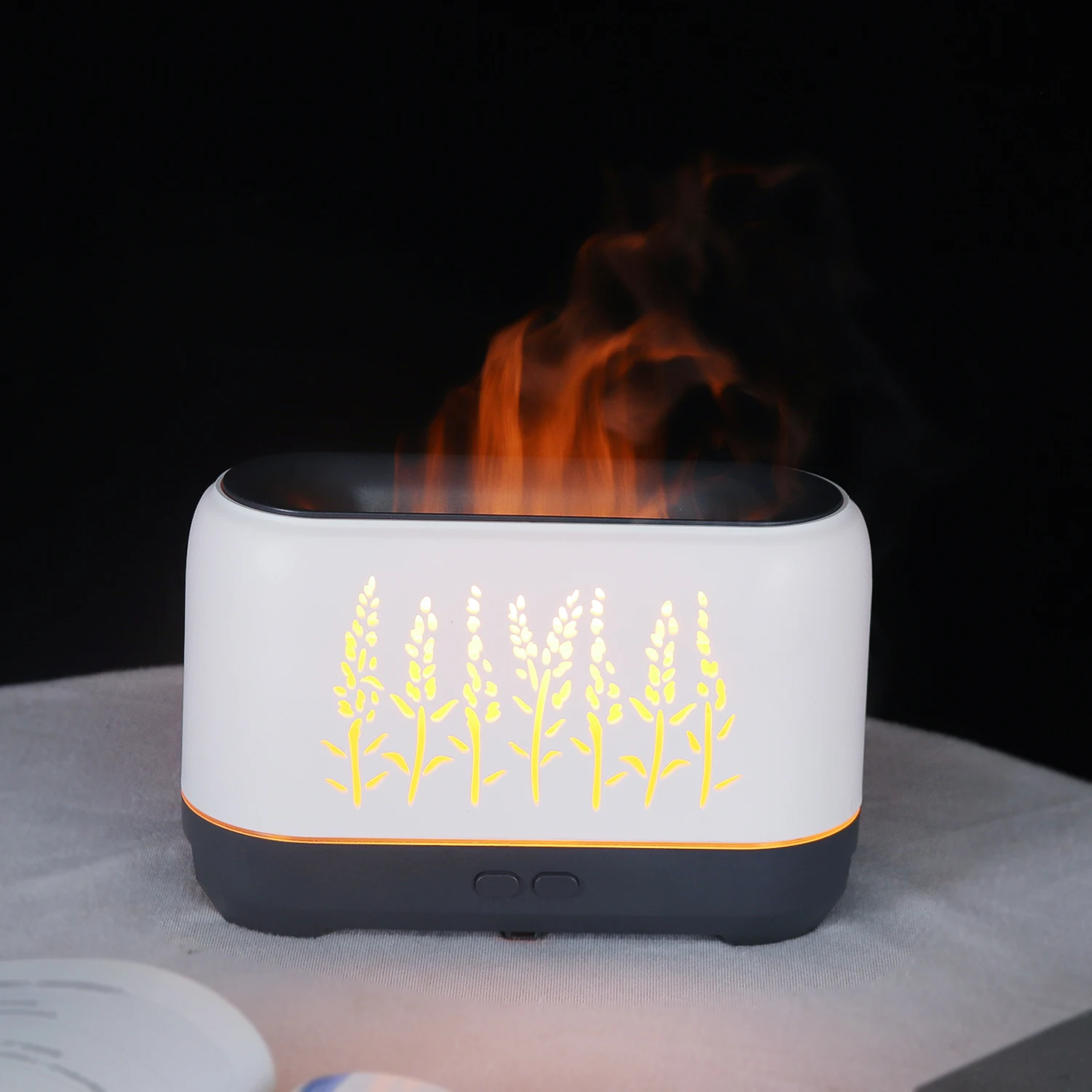 2022 New Design Products Portable Essential Oil Flame Aroma Diffuser Desktop Aromatherapy Machine