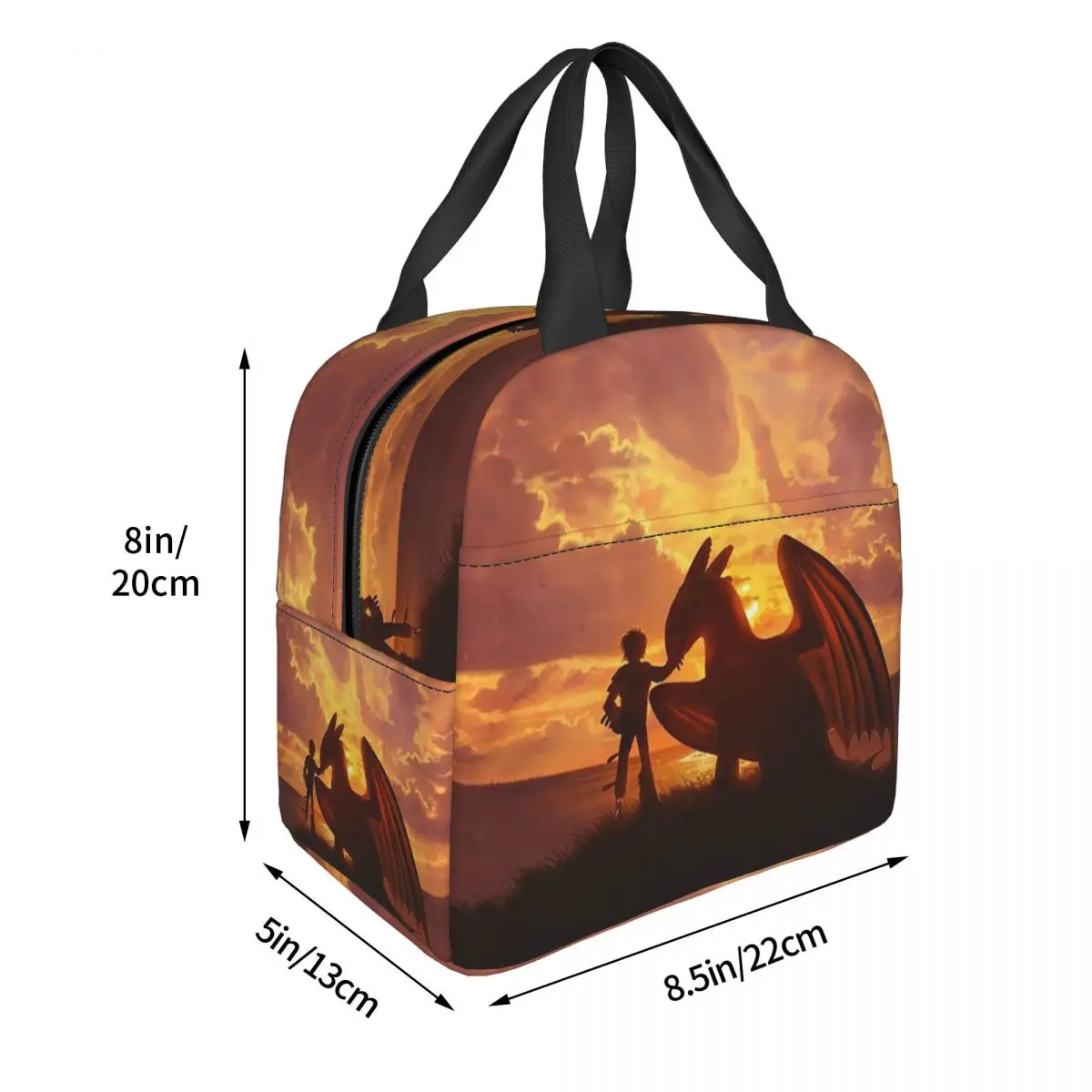 How To Train Your Dragon Lunch Bags Insulated Bento Box Lunch Tote Picnic Bags Cooler Thermal Bag for Woman Student Work