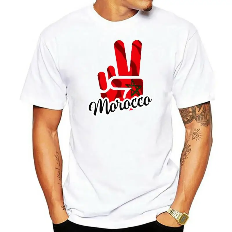 2020 Newest Fashion Tops Summer Cool T-Shirt Men - Jdm / Die Cut - Flag - Morocco - Victory - Africa Win Soccerer Boxen Shirt