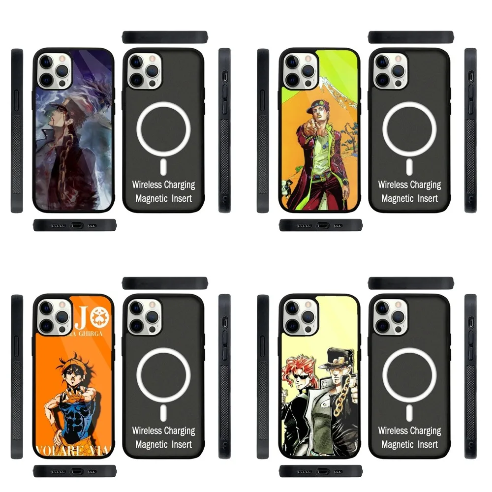 J-Jojo Bizarre Adventure  Phone Case Strong Magnetic For IPhone 15,14,13,Pro,Max,Plus,11,12,Mini For Magsafe Wireless Charging