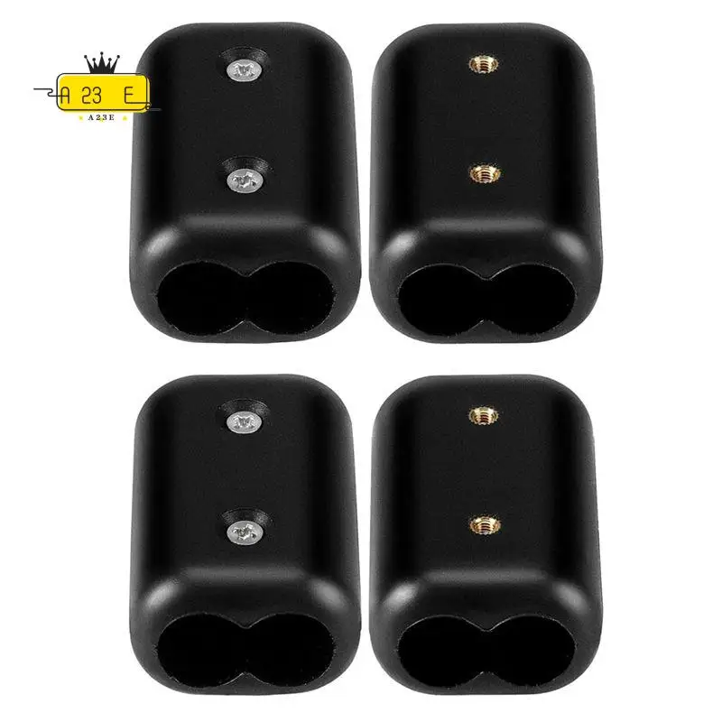 A23E-4Pc Double Rope Clamps Reusable Rope Clamp 1/2In Plastic Cord Connector Suitable For 9-10Mm Double Nylon Or Braided Cord