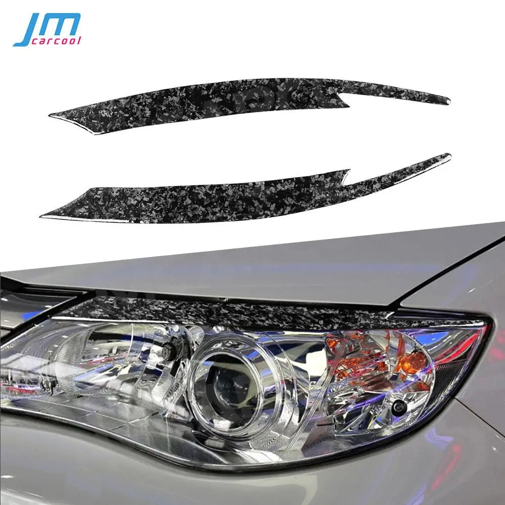 

Car Eyebrow Headlight Covers for Subaru WRX 10th 2008-2011 Forged Carbon Fiber Front Bumper Eyelids Car Styling