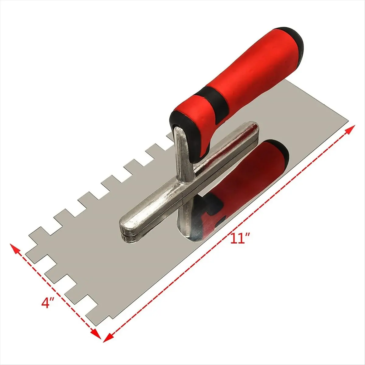 【WSFS】 6pcs Tile Tools,Stainless Steel Square Notched Trowel Set,Grout Float and Grout Sponge for Tiling Installation Grouting