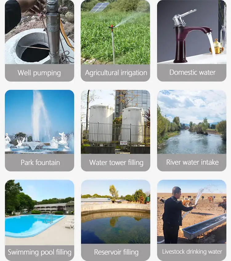 متغيرات لمجموعة مضخات المياه الغاطسة ذات الآبار العميقة بالطاقة الشمسية ذات الضغط العالي من 0.3 إلى 5 #5