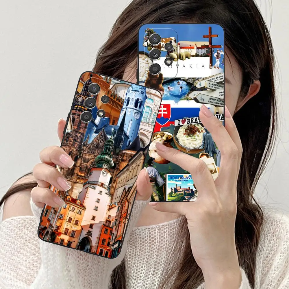 Slovakia Flag Mobile Cell Phone Case for Samsung Galaxy A56 55 54 53 52 51 36 35 34 23 16 15 5G Colour Cover Luxury Smartphone