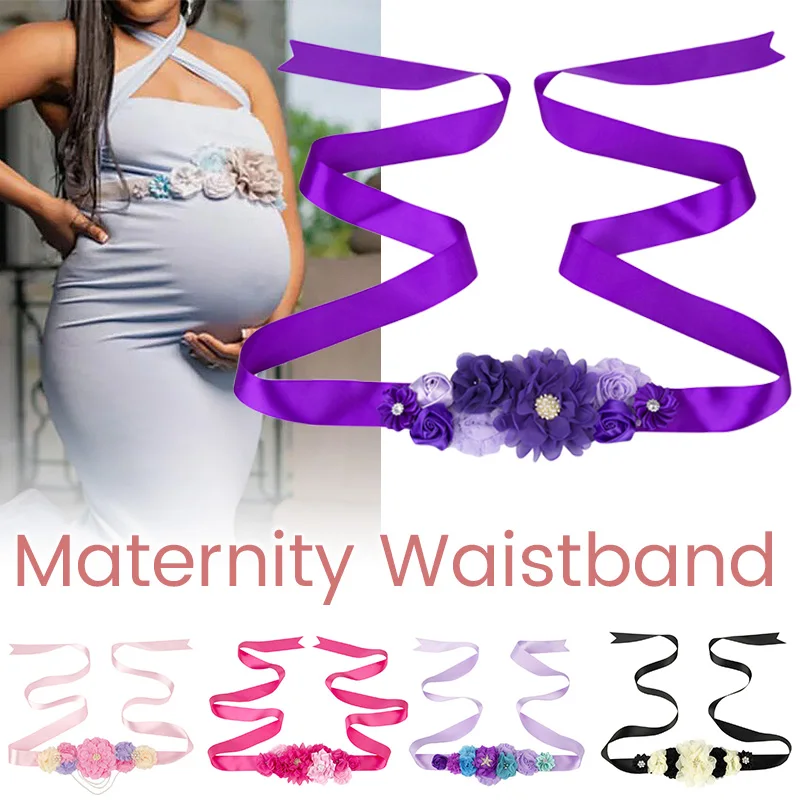 Mutterschaft Fotografie Requisiten Schärpe Blume Gürtel Baby Dusche Spitzenkleid Schwangere Fotografie Taille Dekoration Schwangerschaft Fotoshooting