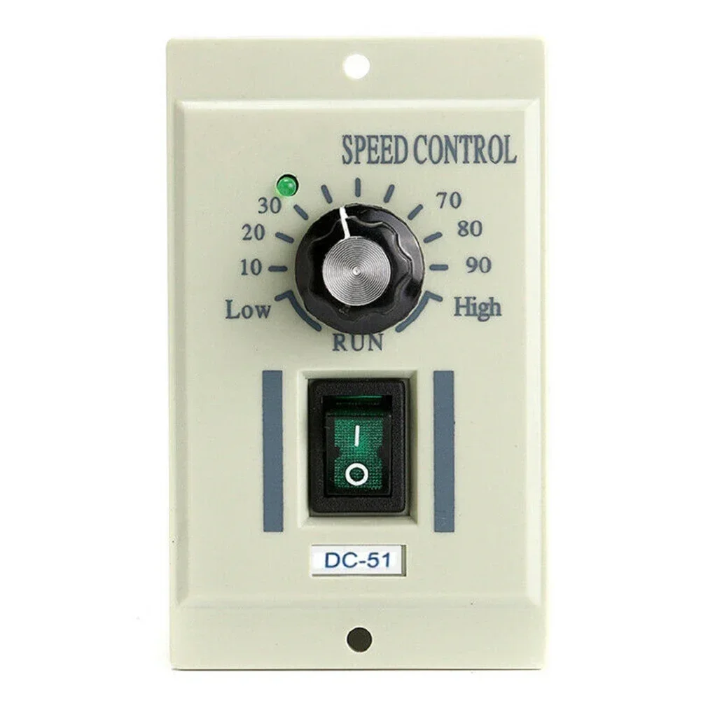 DC Motor Speed Controller AC 220V 400W Knob Motor Speed Regulator 100×60×112mm 50Hz DC 0-90V Variable Adjust Lathe Control