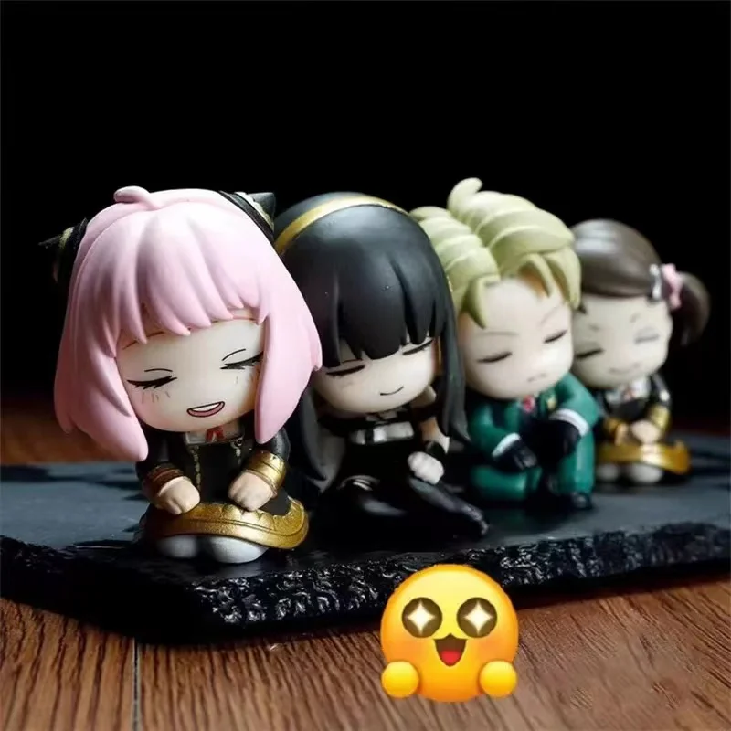 Anime Spy X Family Figures Q Version Yor Forger Anya Forger Kawaii Gashapon Sleeper Pvc Action Figure Ornaments