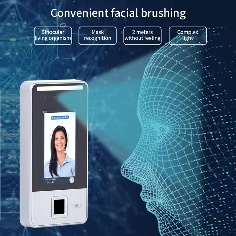 Vysoký kvalita účast biometrické přístup ovládání systém produktů s obličej recognition+palmvein a kov shellm