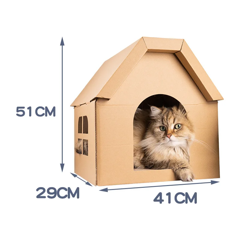 Wear-Resistant Corrugated Cat Nest, Wear-Resistant, Cat Scratch Board, Can Sleep Carton House, Grinding Claw, Cat Toy Supplies,