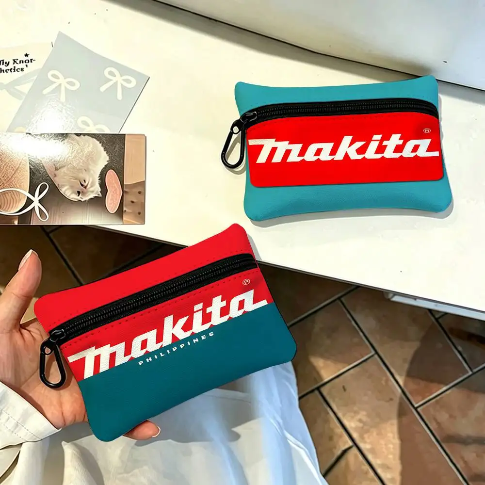 M-Makitas Tool Logo Daily Carry Oxford Fabric Small Coin Purse Multi-use Storage Pouch For Keys Cards Coins