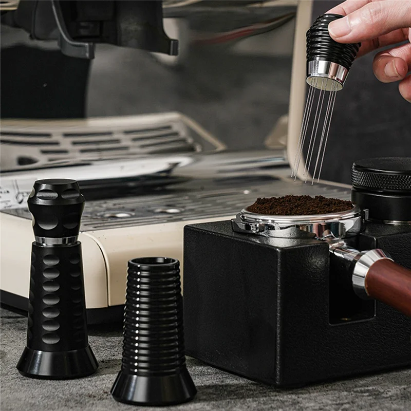 

BYBS-Espresso Coffee Stirrer,Aluminum Alloy Needle Distributor With Stand,Perfect For Home Use,Enhances Coffee Flavor