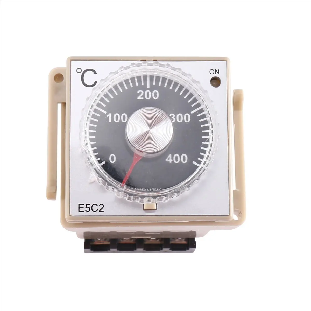 A64I 1PCS E5C2 Guide Rail Type Temperature Controller 220V 0~399℃ Digital Display Pointer Control Switch(B)