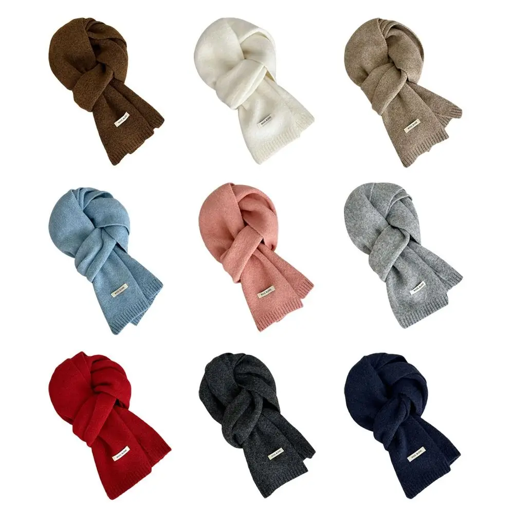 أزياء الشتاء الدافئ وشاح بلون الصوف وشاح متماسكة لينة رشاقته الرقبة أدفأ النساء الرجال