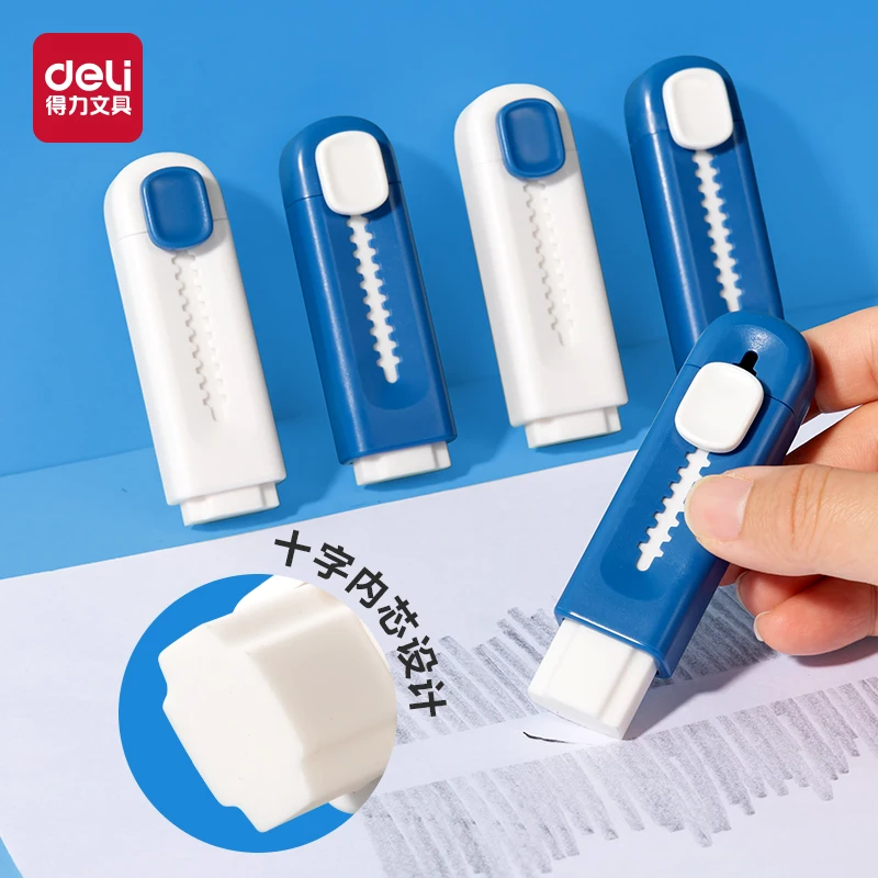 

Deli 4pcs TPE Pencil Push-pull Erasers Mechanical Pencil Rubber School&Office Supplies Stationery Writing Art Drawing Erasers