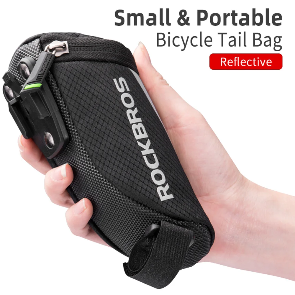 Mini Portable Bicycle Bag Reflective Saddle Bag MTB Road Cycling Nylon Tail Bag Seatpost Panniers Bike Accessories Cargo Carrier