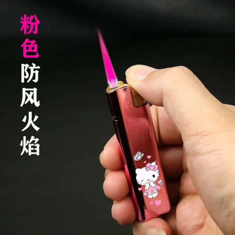 Briquet en métal Sanurgente pour petit ami, motif de dessin animé, Hello Kitty, Kulome Melody, INS, KTV Bar, créatif, cadeau physiquement plus léger