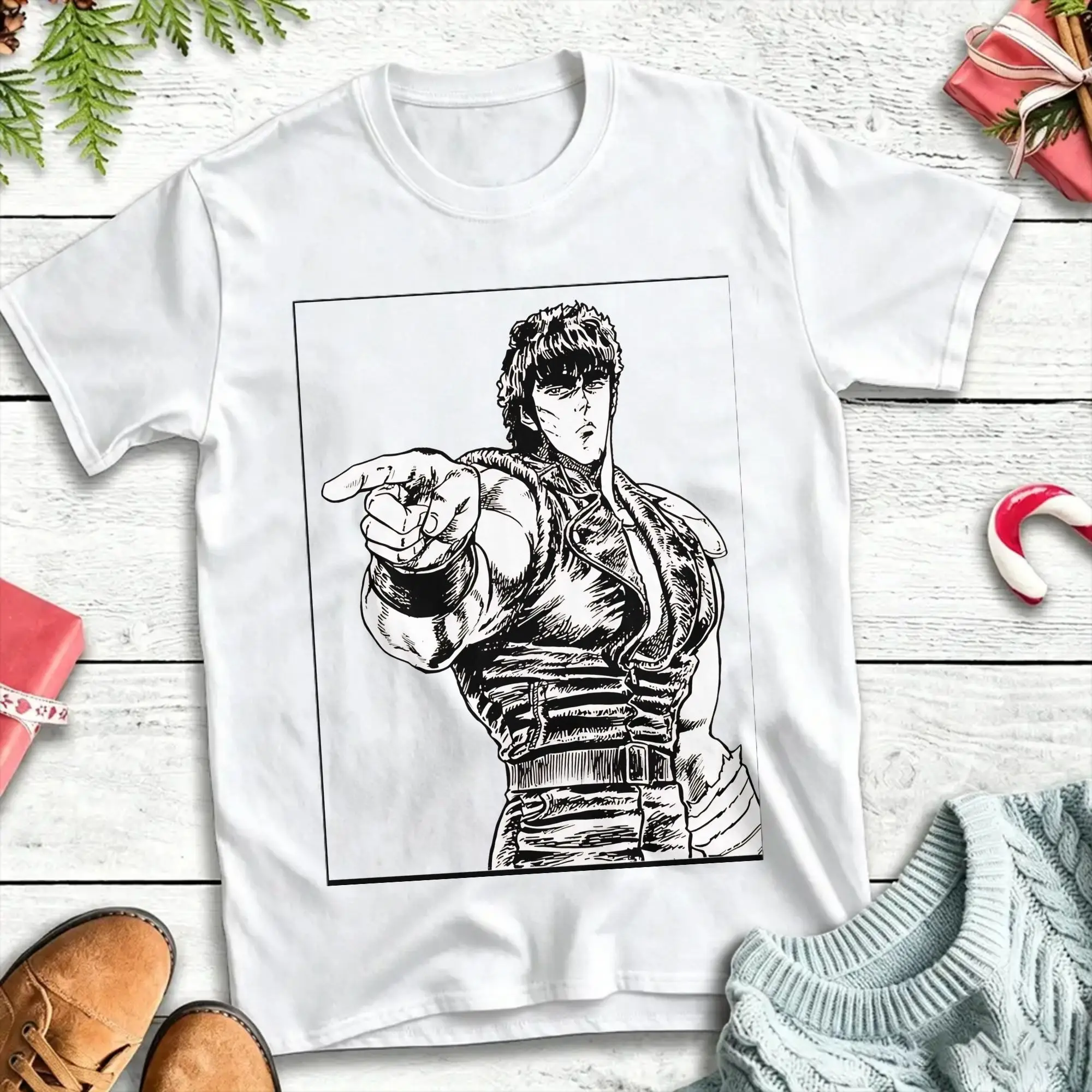 Fist of the North Star  T Shirt Omae Wa Mou Shindeiru  100% Cotton Tops Funny Short Sleeve Crewneck Tees Gift Idea T-Shirt